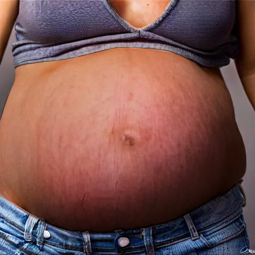 estrías en barriga de embarazada